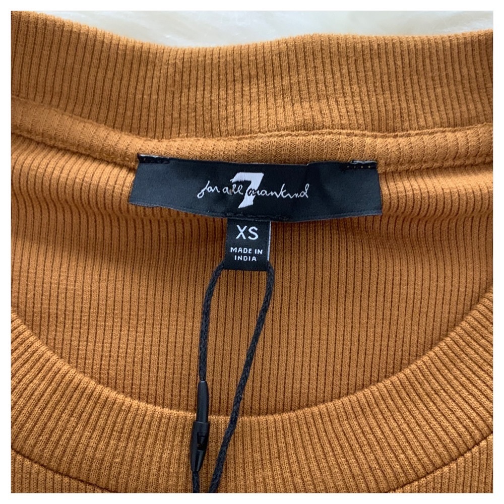 NWT 7 FOR ALL MANKIND Side Ruched Top - Picture 6 of 6